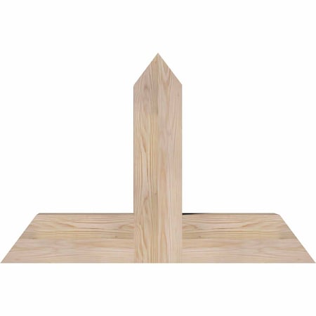 Ekena Millwork Portland Smooth Timber Gable Bracket, Douglas Fir, 36"W x 24"H x 5 1/2"D x 5 1/2"F, 16/12 Pitch GBW036X24X0606POR00SDF